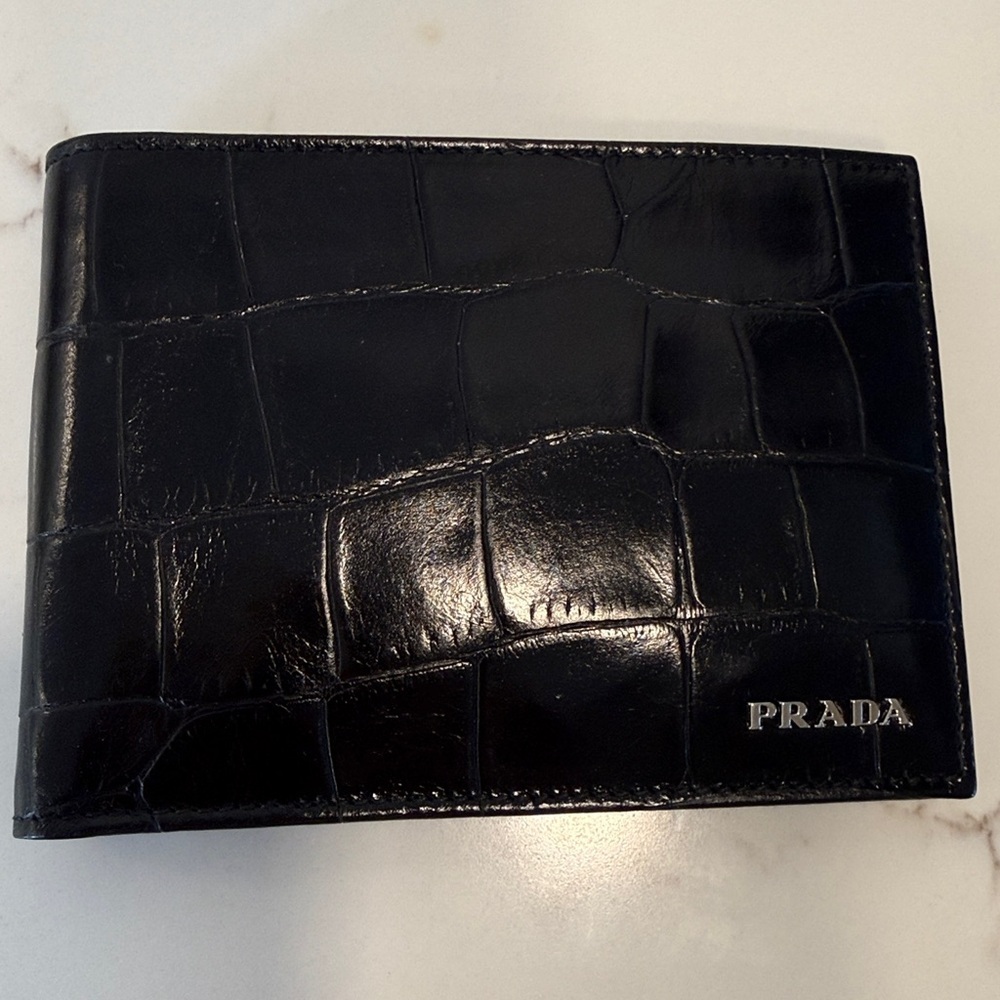 Prada Crocco Bifold Wallet - Picture 2 of 16
